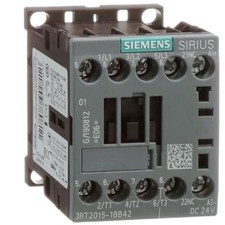 1pc SIEMENS 3RT20151BB42 Power Contactor, AC3, 7A, 400V, 24VDC, 3 Pole, Scr