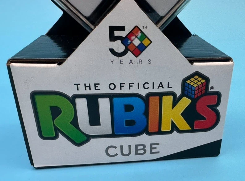 THE OFFICIAL RUBIKS CUBE PUZZLE BRAIN TEASER 50th ANNIVERSARY (New sealed  Box) - Image 2 of 4