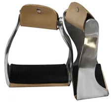 Showman Lightweight Twisted Aluminum Stirrups w/ Wide Rubber Grip Tread