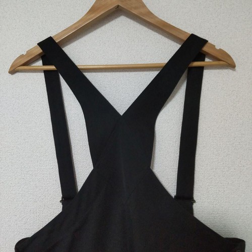 Yohji Yamamoto Womens Wrinkled Gabardine Suspender Pants Size 1 Wool Black - Picture 14 of 24
