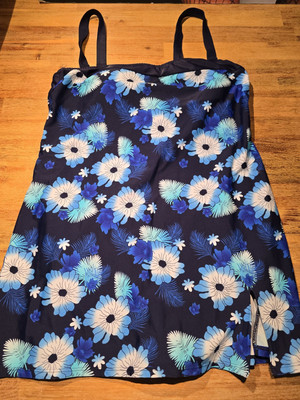 BPC BON PRIX SELECTION swimdress swimsuit dress, size 48, blue, very good condition