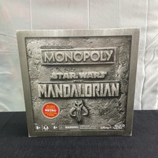STAR WARS -The Mandalorian Monopoly w Retro Collection Figure Hasbro Board Game