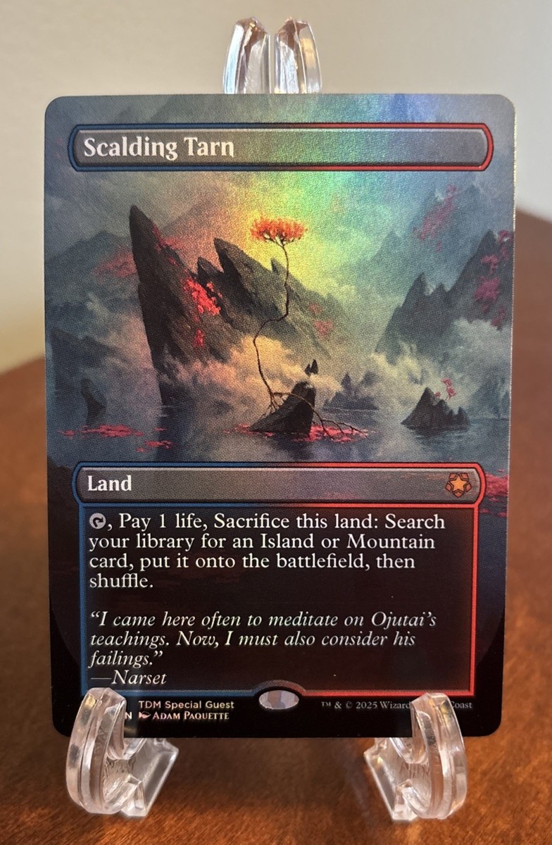 MTG Scalding Tarn Borderless Foil Tarkir Dragonstorm Special
