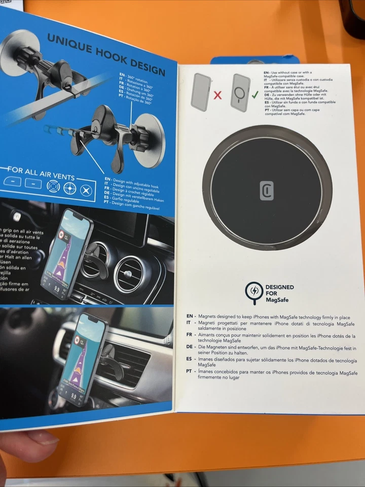 Supporto auto smartphone Cellular Line Touch Mag Air Vents MAGSFHOLDERVENT2K - Immagine 2 di 3