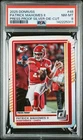 2025 Donruss Patrick Mahomes II #48 Press Proof Silver Die-Cut 50/99 POP 2 PSA 8