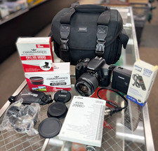 Canon EOS 2000D DSLR Camera 18-55mm III Lens 2 Batts SD Card Charger Bag  Accs.