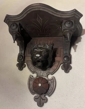 Late Victorian Black Forest Carved Wall Shelf