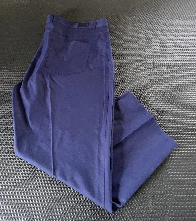 Peter Millar eb66 Performance Five-Pocket Pant Mens Tag Sz 48R (48x28) Navy Blue
