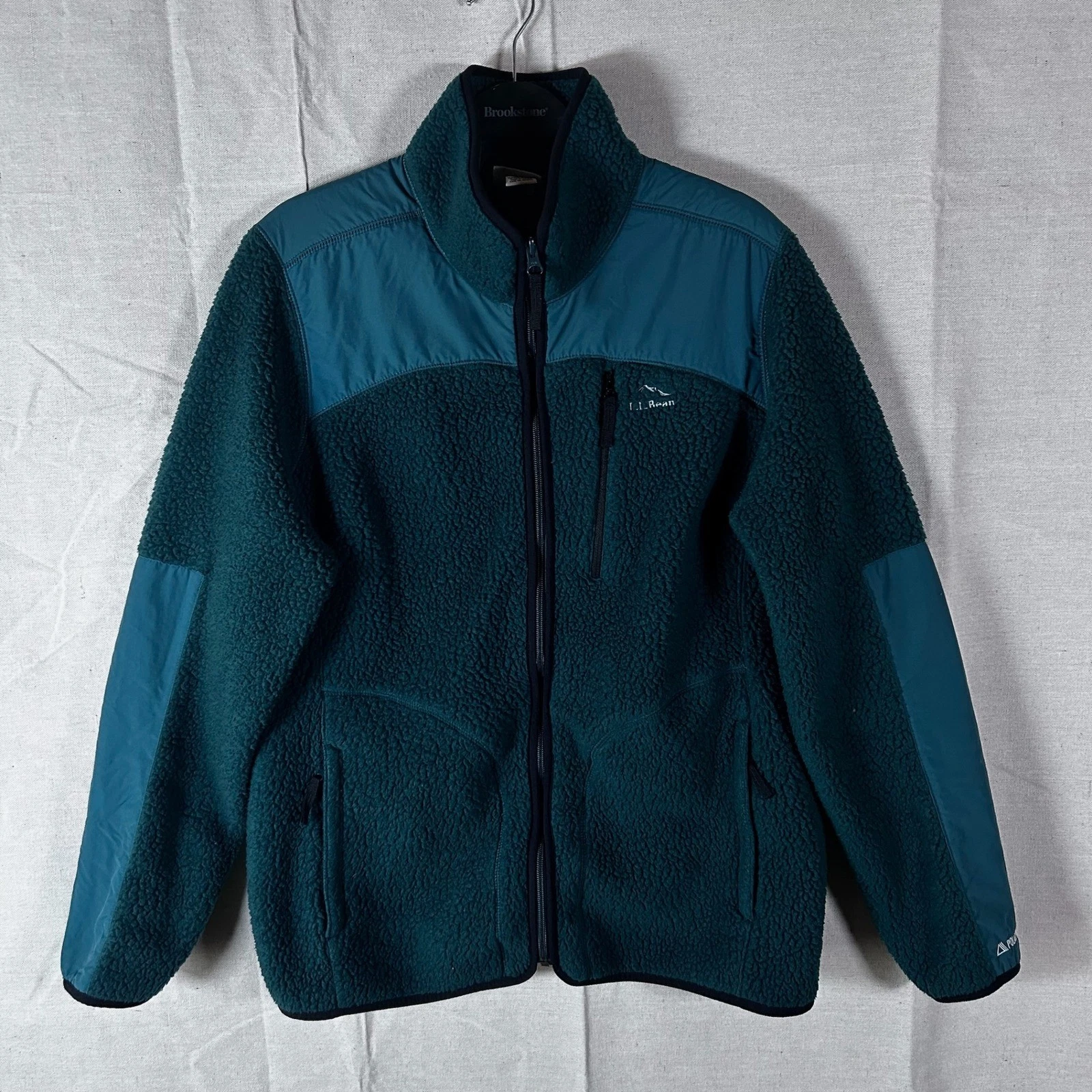 LL Bean Mountain Classic Fleece Jacket Mens XL Polartec Sherpa Teal Green 514665