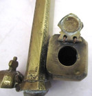 Fancy Antique Ottoman Turkish Traveling Scribe Brass Box Quill Pen Inkwell Case — photo 3