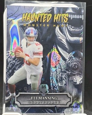 2024 Wild Card Haunted Hits Promo Eli Manning Dracula Rainbow Silver VAR #/5