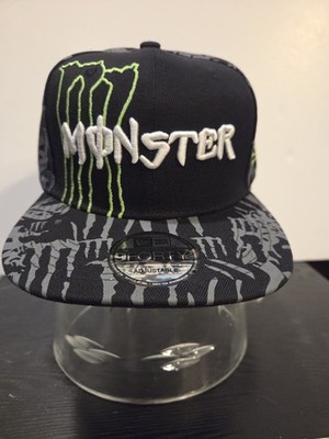 MONSTER ENERGY BLACK & GRAY NEW ERA ADJUSTABLE BASEBALL HAT.  NEW