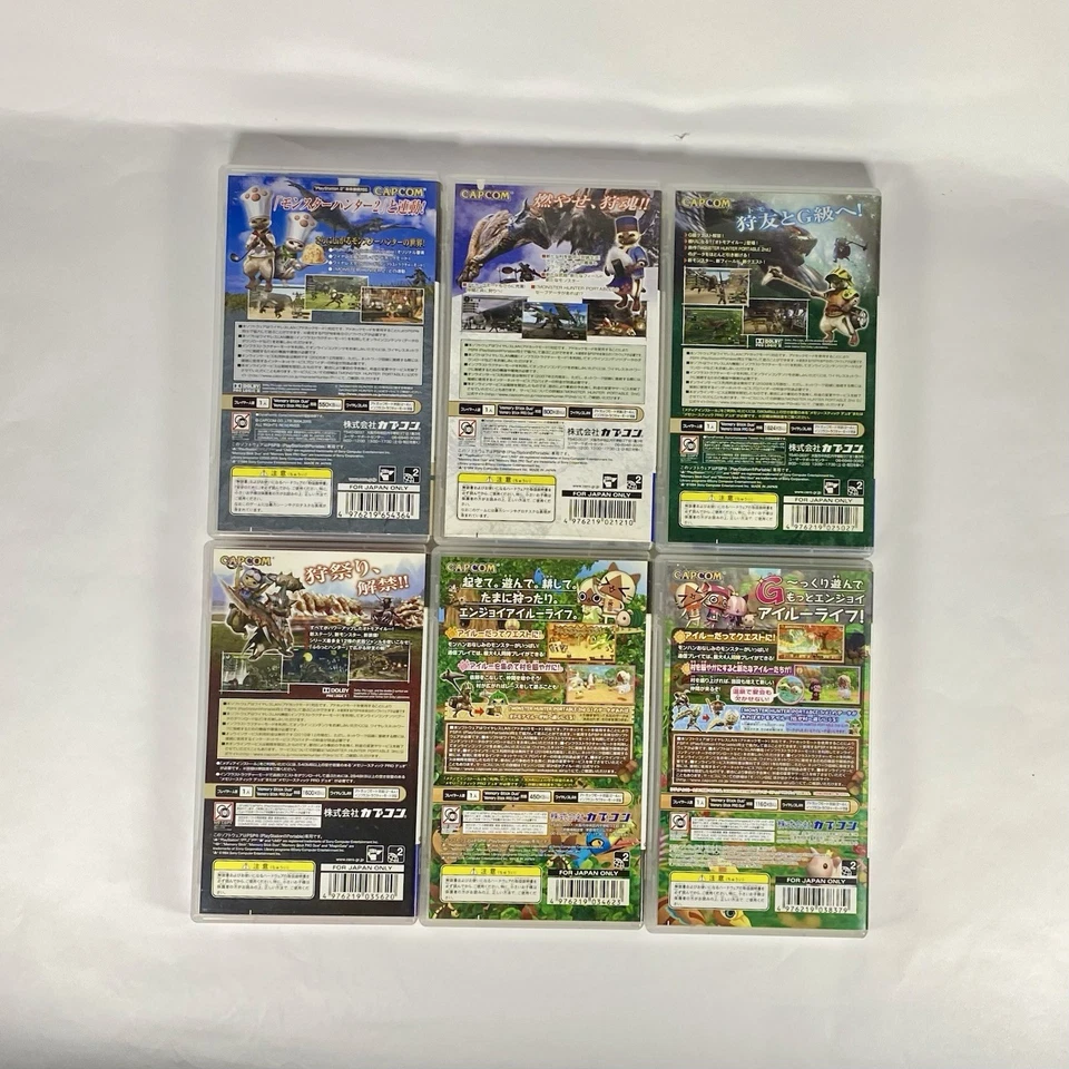 Lot6 PSP Monster Hunter Portable 1s , 2nd , 2ndG 3rd , Airou Village , G -Japan - Image 2 of 4