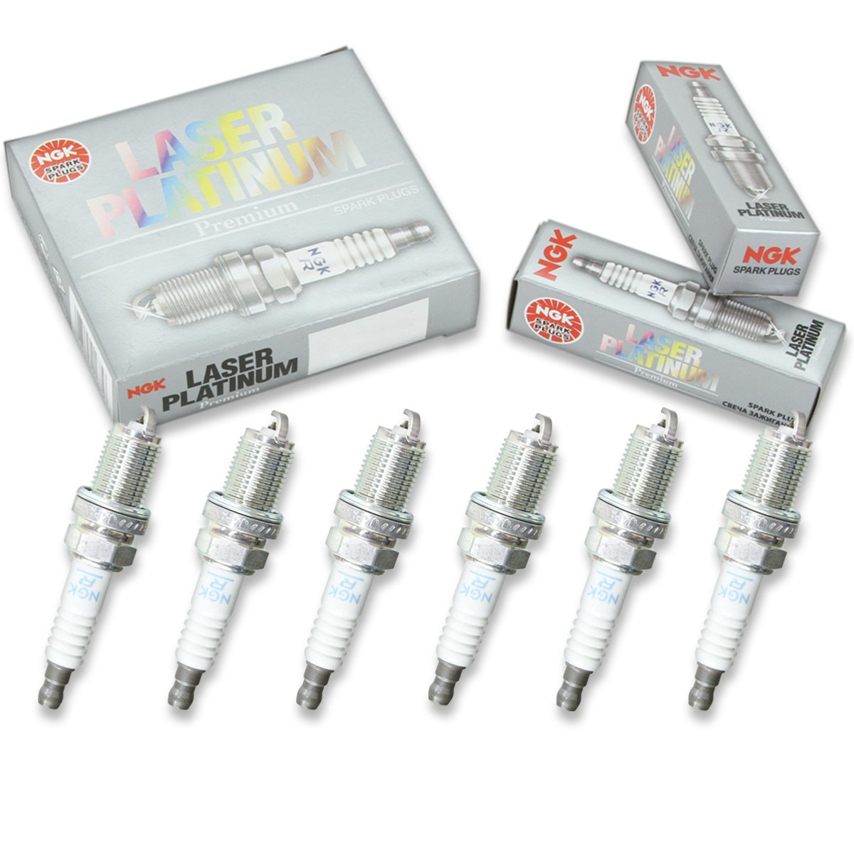 6 pcs NGK Laser Platinum Spark Plugs for 1995-2000 Dodge Avenger 2.5L V6 - dp