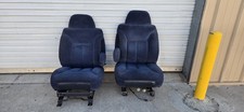 95 96 97 98 99 Chevy Tahoe 2 Door Driver Passenger Ez Entry Blue Seat Set