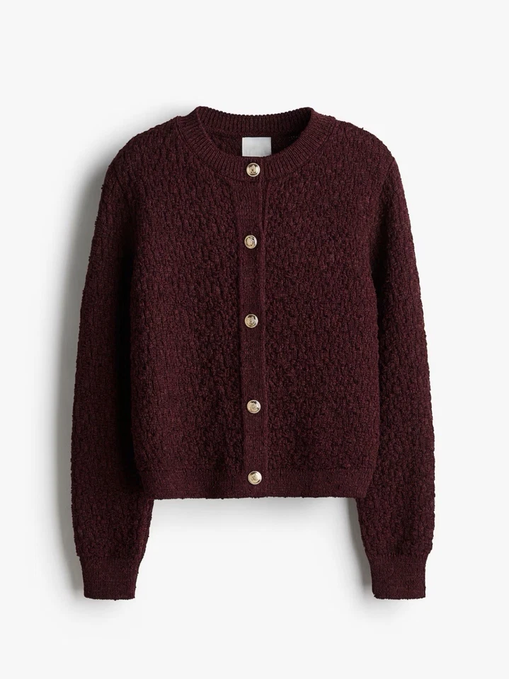 H&M Cardigan In Strukturstrick Gr. L - Bild 1 von 2