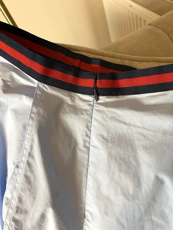 Auténtica Gucci Algodón Popelina Falda Gucci Azul Algodón Falda Foto 2 de 4