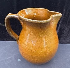 Rare Vintage Jugtown Ware North Carolina Brown 9” Pitcher Old Mark
