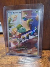 Bulbasaur Full Art Pokémon Trading Card Holofoil Leech Seed Ultra Rare 143/142