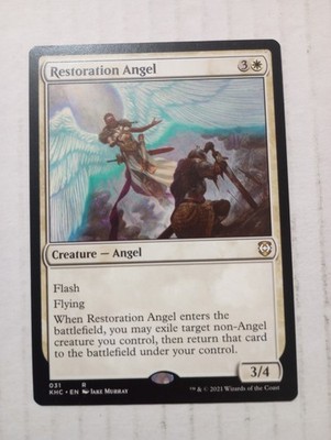 RESTORATION ANGEL Kaldheim Commander # 31 R KHC NM MTG Magic The Gathering