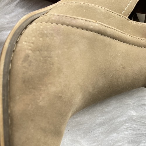 CALL IT SPRING Beige Booties Strappy Ankle Back Zip Block Heel Womens Size 8.5M - Picture 8 of 13