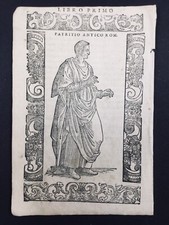 Patrician Roman 1598 Rome Archaeology Italy Wood Engraving Vecellio Venice