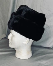 Unisex Winter Warm Hat Soft Fluffy Faux Fur Fashion Bucket Hat Cap Beanie22inchs