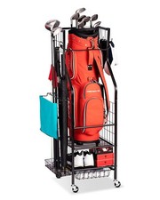 Golf Bag Storage Rack for Garage Organizer Stand For Golf Accessories and Equ...