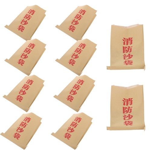 10 Stück Kraftpapier Webbeutel Arbeitstüten für Laub Hochwasser Sandsack