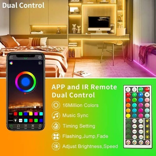 KSIPZE 30m Led Strip Lights RGB Music Sync Color Changing, Led Lights with Smart - Picture 3 of 5