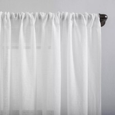1 Panel Clean Window Lichtenberg Crushed Texture White 52" X 63" Curtain Sheer