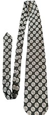 Wemlon by Wembley Vintage Deco Inspired Bold Black  Gray Geometric Tie 56" x 4"