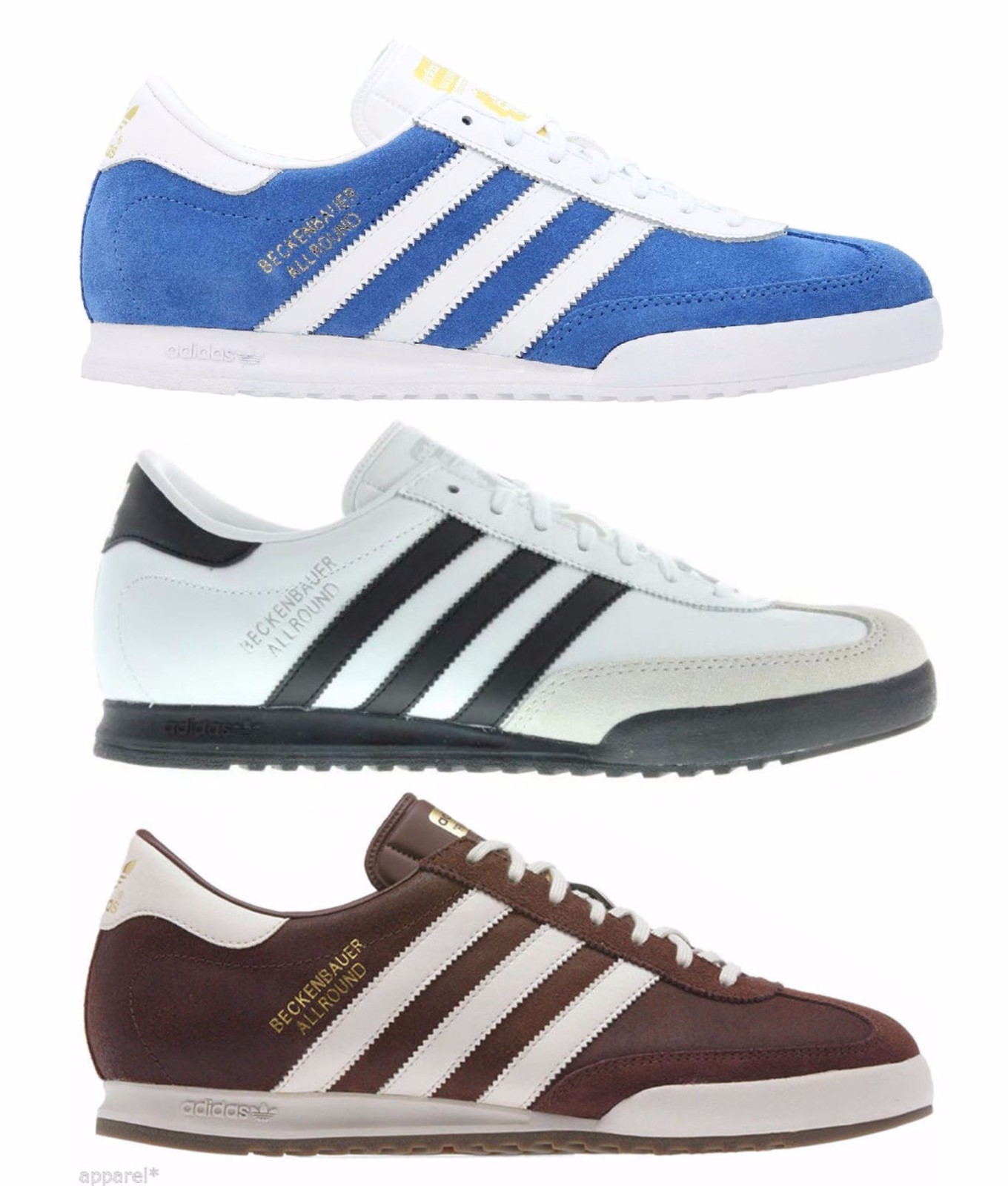 adidas beckenbauer blue trainers