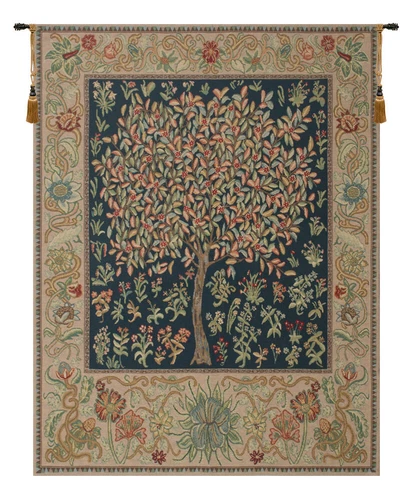 Tree of Life Belgian Tapestry | William Morris Wall Art, Nature Décor, Pastels - Picture 1 of 11