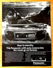 PANASONIC RX-F9 & RX-C20—CASSETTE BOOMBOX RADIOS—VINTAGE 1985 MAGAZINE PRINT AD