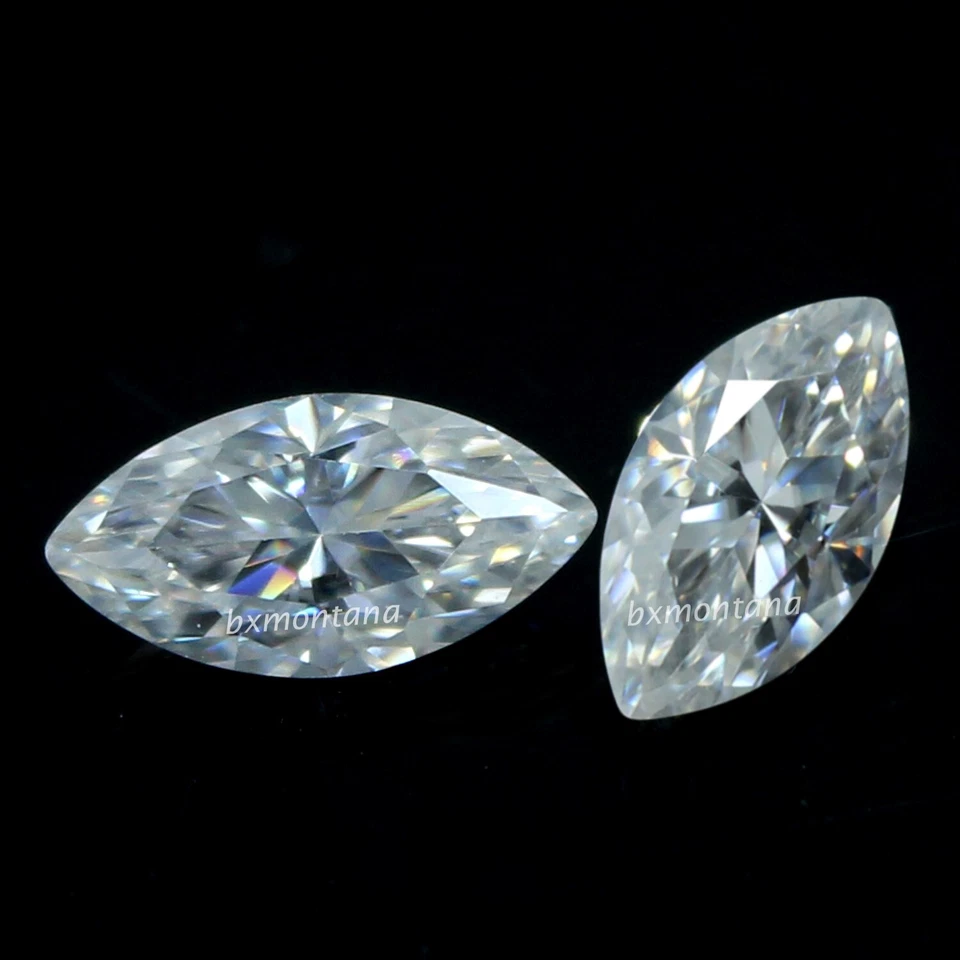 Natural DE Color VVS1 Excellent Cut 4.5x9 MM Marquise Pair Certified Diamond - Image 4 of 4