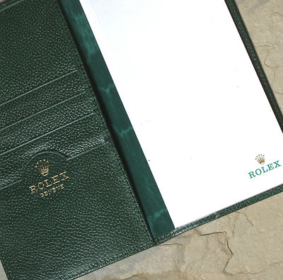 Last one! Vintage Rolex watch leather checkbook passport wallet notes holder