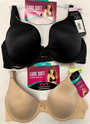 Maidenform Underwire Bra Demi Convertible Straps Super Soft Fabric T-Shirt 09402