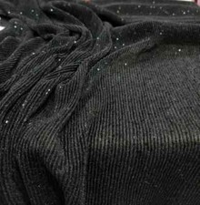 Black Stretch Pleaded Spandex Fabric By The Yard Black Sequin Prom Dress