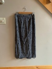 Vintage 90's Floral Black and Grey Express Midi Skirt