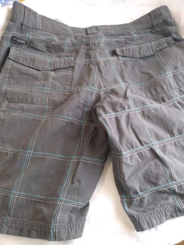 Columbia Omni Shade Uomo Taglia 36 Pantaloncini Cargo Escursionismo Multicolore Plaid Grigio Blu - Foto 4 di 4