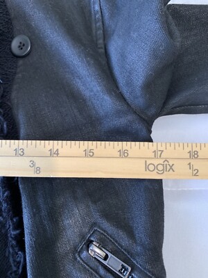 Veste De Motard Free People Drape Avant - Noire Taille 2 - Très Bon état
