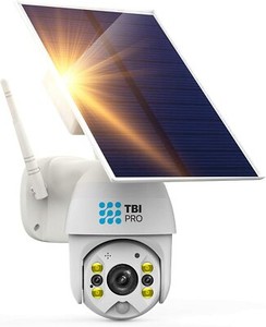 TBI Pro Solar Security Camera Outdoor Wireless PTZ – WiFi Home Security Camera