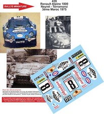 DECALS 1/43 REF 0439 RENAULT ALPINE 1800  NEYRET  RALLYE MAROC 1975