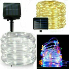Solar Rope Tube Lights 100 LED 39ft Strip Waterproof Outdoor Landscape Lighting