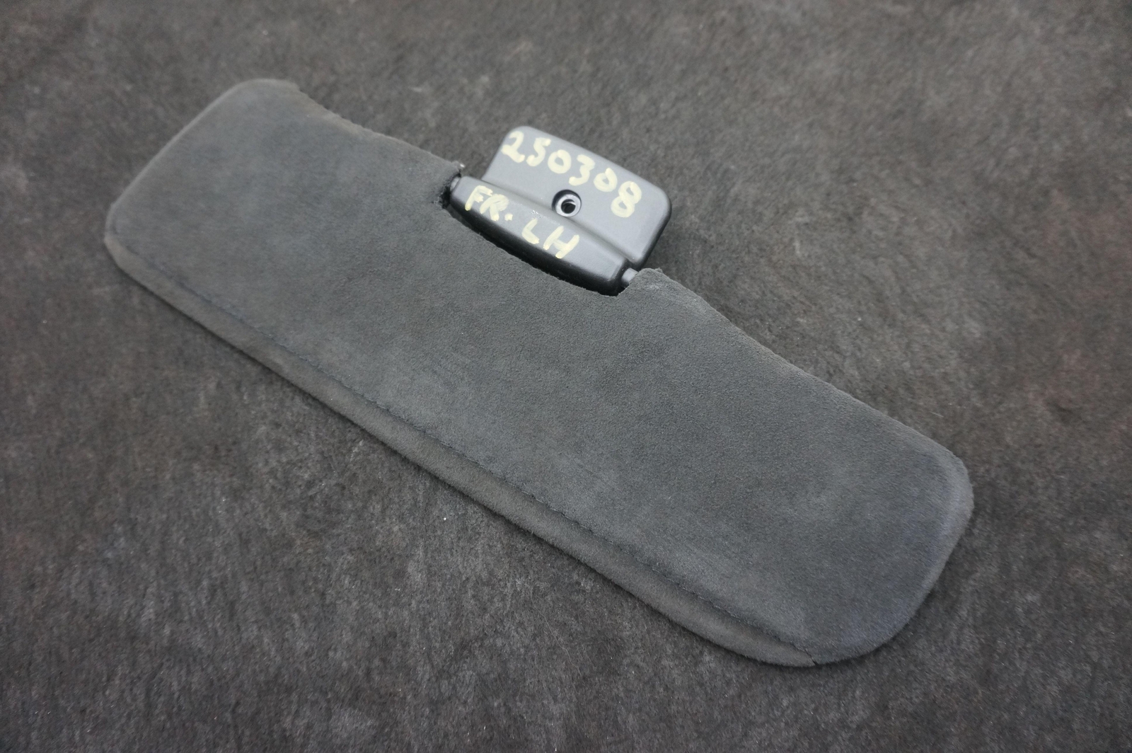 Set Driver Passenger Sun Visor Black Alcantara OEM McLaren 650S 2015