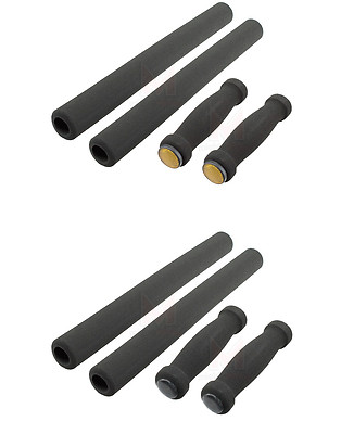 4-Piece Black Bicycle Handlebar Foam Grip Set Beach Cruiser Bike Handle ...