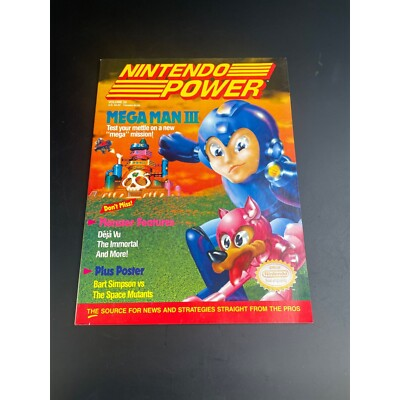 #ad Nintendo Power Vol#20 Mega Man III Bart Simpson Complete SKU 3068 $91.80