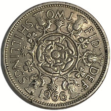 1966 Great Britain Florin Queen Elizabeth Two Shillings World Coin Lot B1-89