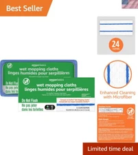 Efficient Wet Mopping Cloth Refills - 24 Microfiber Pads for Spotless Floors